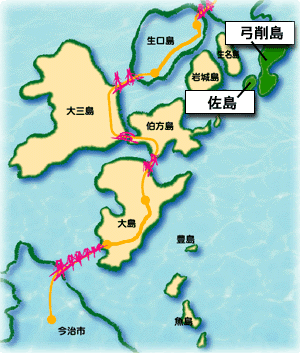 弓削島・佐島地図