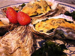 ほうれん草とカキのグラタン 